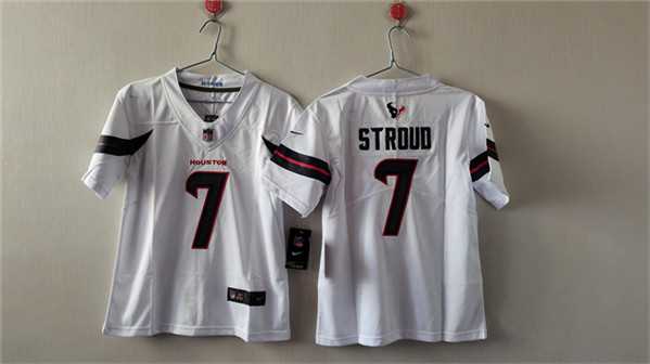 Women%27s Houston Texans #7 C.J. Stroud White Vapor Untouchable Limited Stitched Jersey